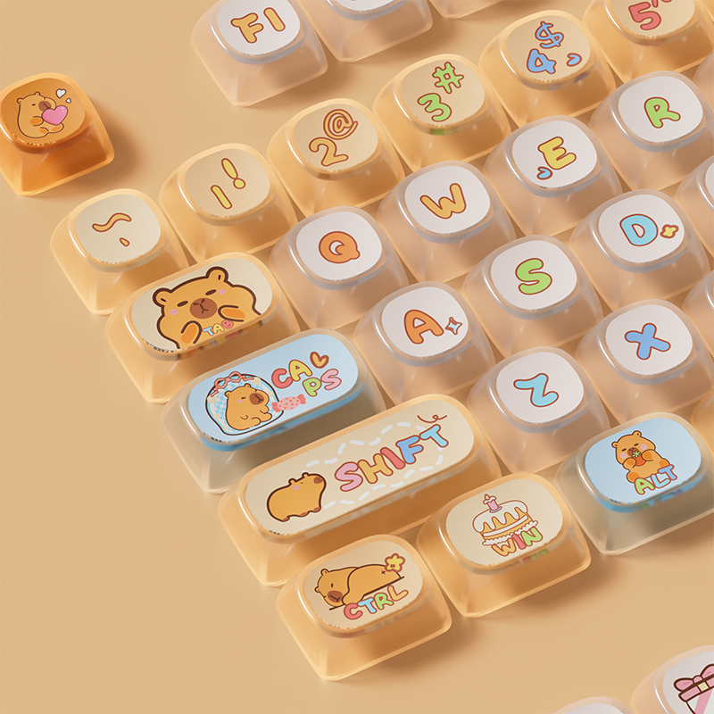 Capybara Pudding Keycap Set (140-key)