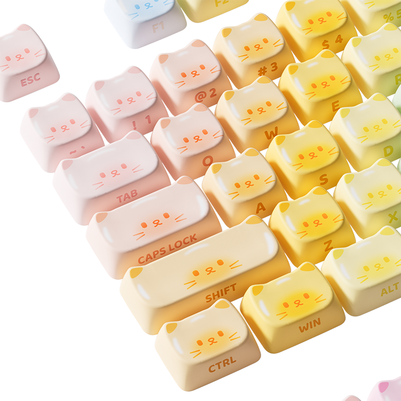 Colorful Cats Keycap set (142-key)