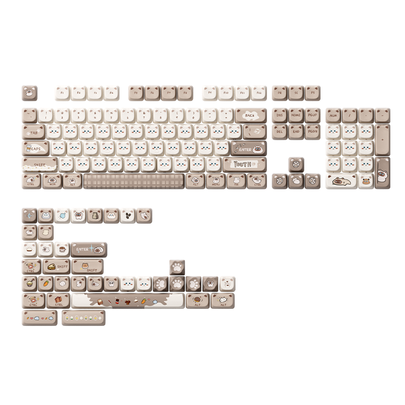 Siamese Cat Keycap set (142-key)